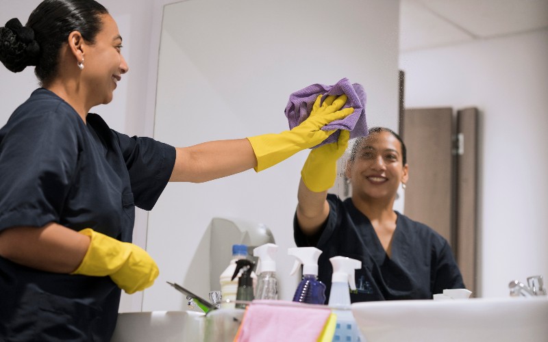 produtos para limpar banheiros