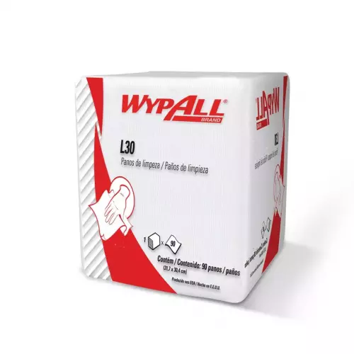 Pano de limpeza Wypall® L30 dobrado – 12 x 90 panos